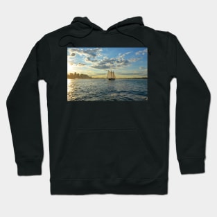 Boston Harbor Sailboat Boston MA Hoodie